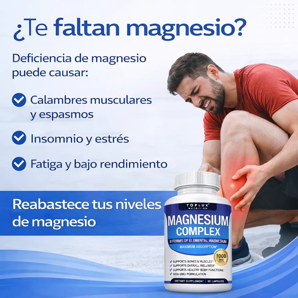 Magnesio Complex 7 Formas – Máxima Absorción para Sueño, Músculos y Calma - Shopio