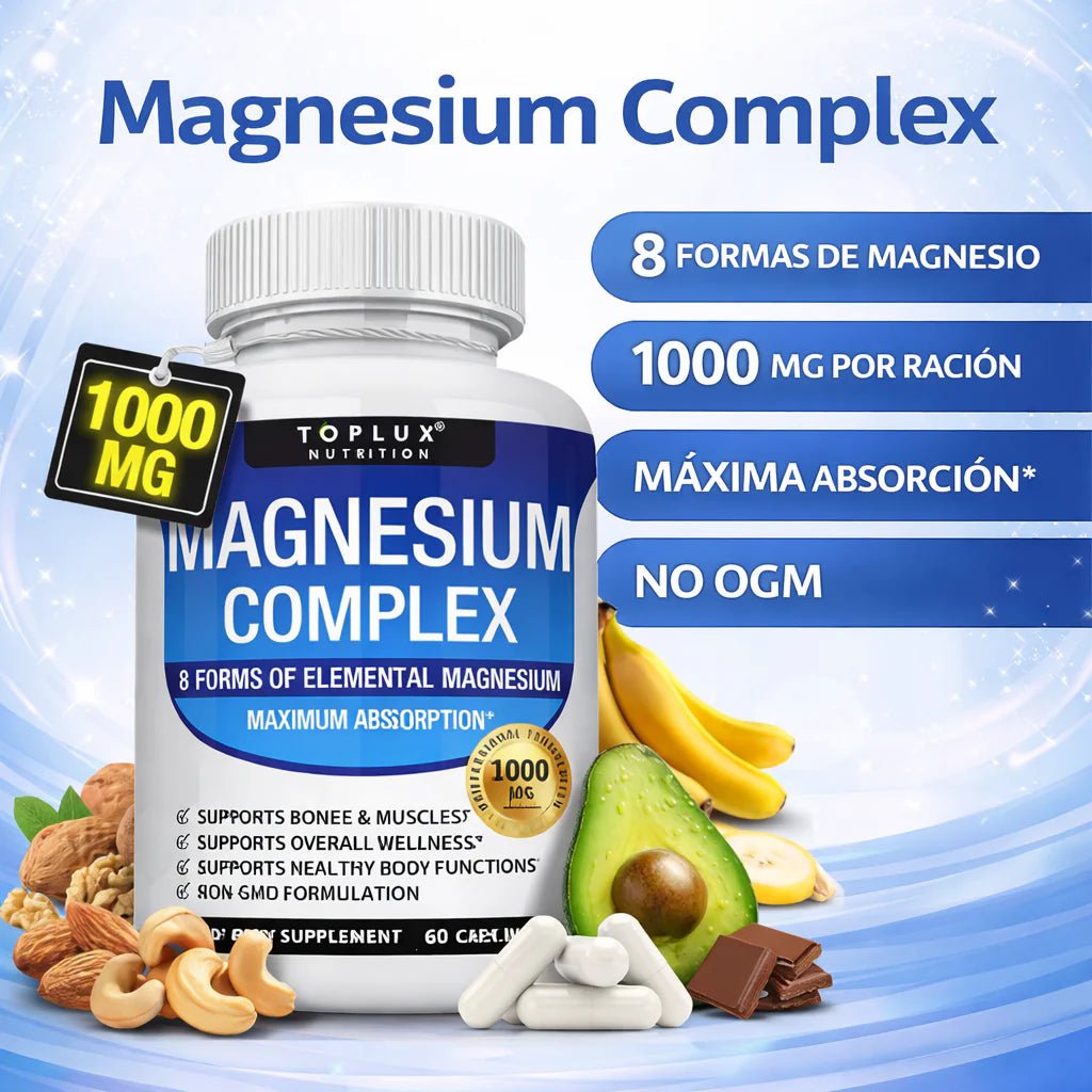 Magnesio Complex 7 Formas – Máxima Absorción para Sueño, Músculos y Calma - Shopio