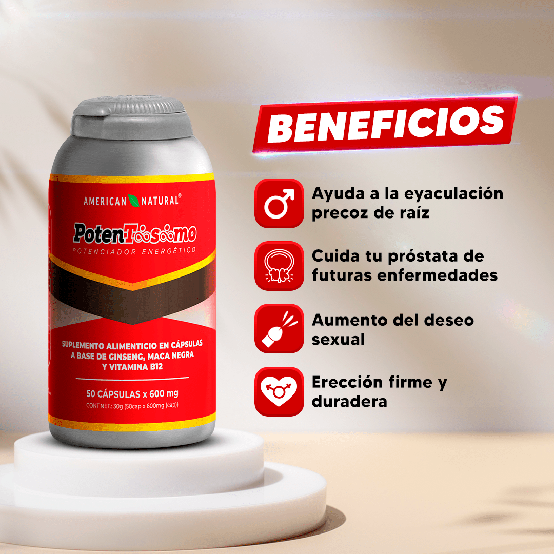 PotenTisimo® Maca Negra + Ginseng + Zinc - Shopio