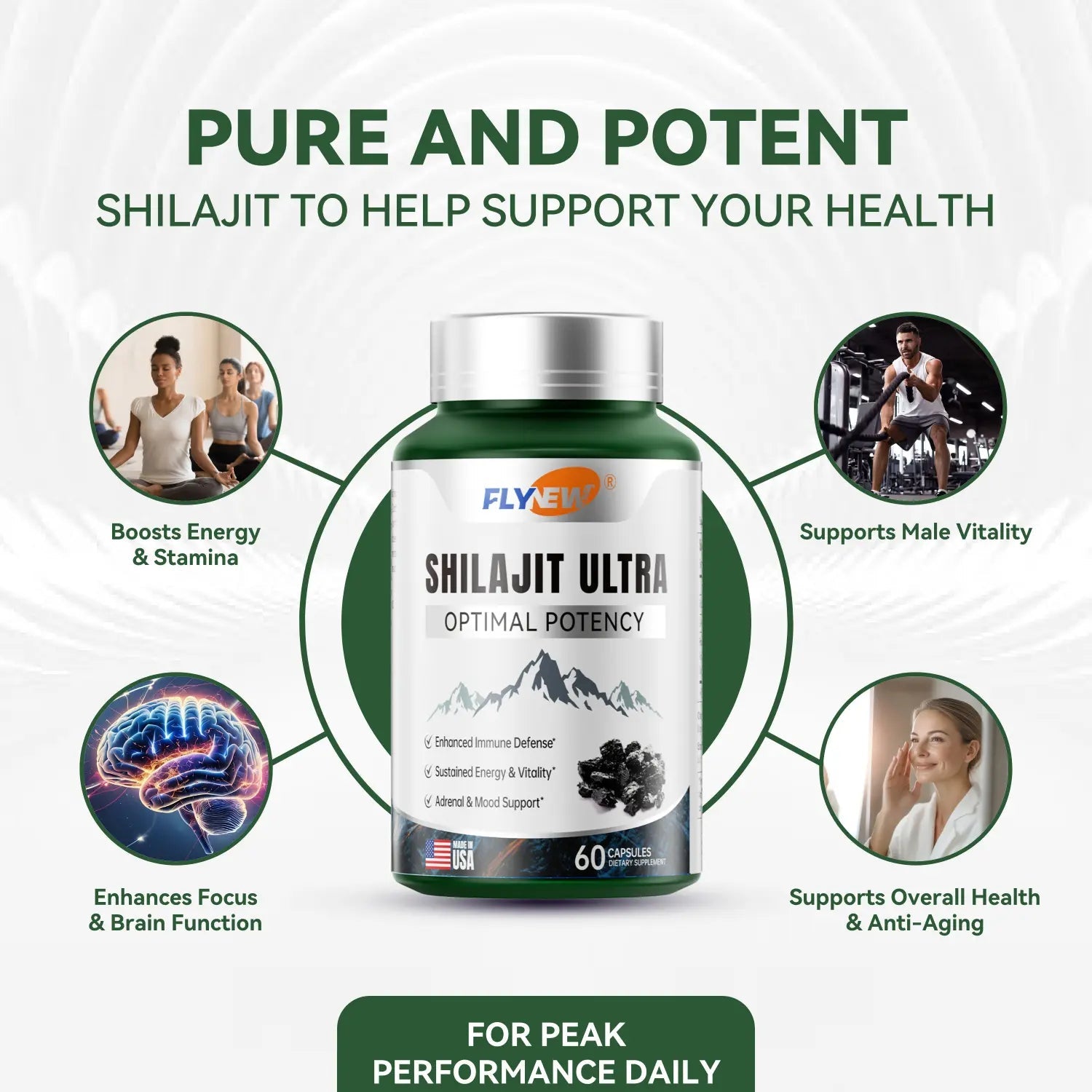 Shilajit Ultra Optimal Potency – 60 Cápsulas - Shopio